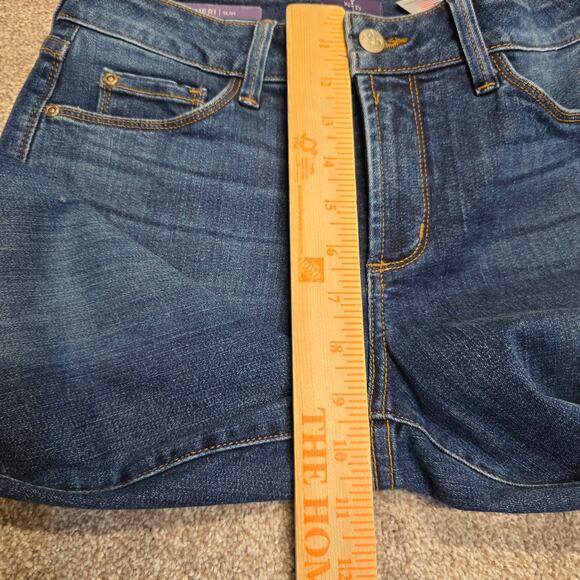 Shaping Lift Tuck Technology Flattering Petite NYDJ Sheri Slim Jeans sz 4p - Picture 6 of 16